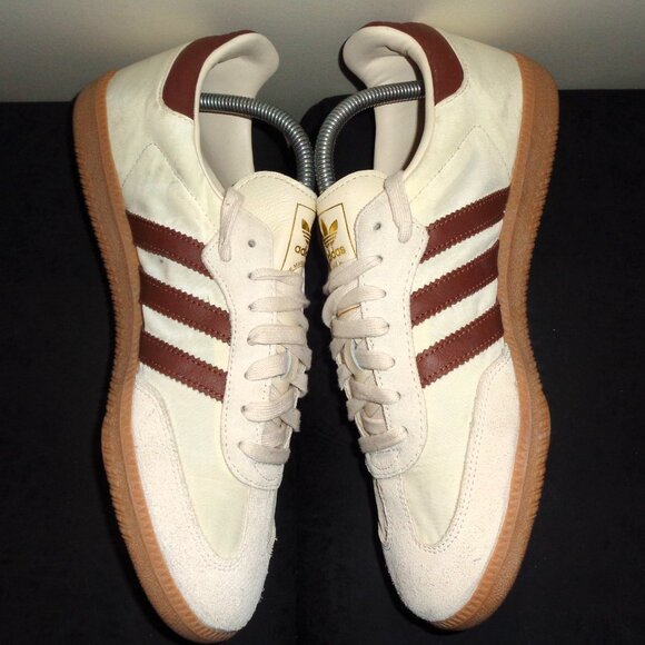 Adidas Sambas Originals OG Shoes in Cream / Preloved Brown - ID1447 Men's 9.5 - Picture 4 of 16